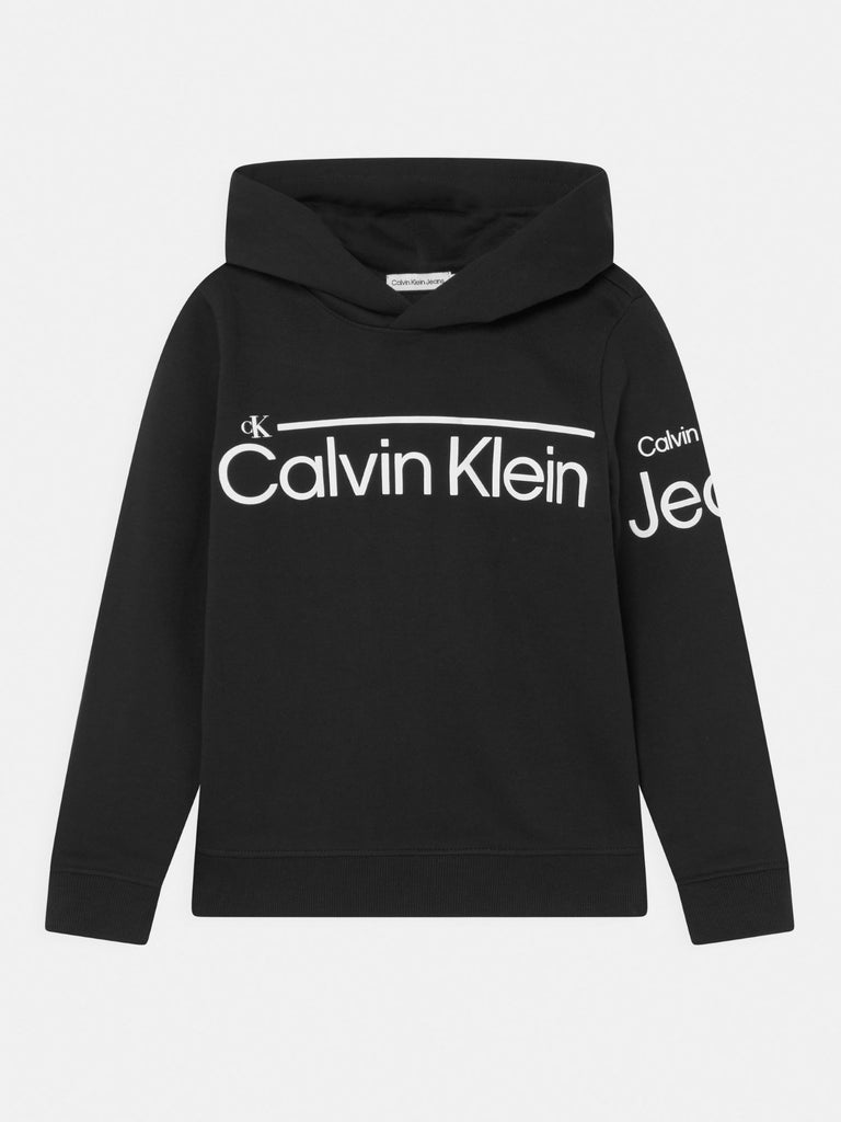 Calvin Klein Institutional Lined Logo Hoodie Black-Heroes