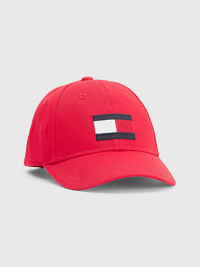 Tommy Hilfiger Kids' Flag Patch Cap Deep Crimson-cap-Heroes