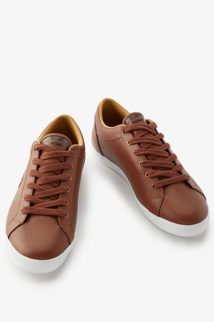 Fred Perry Leather Plimsole Tan-Heroes