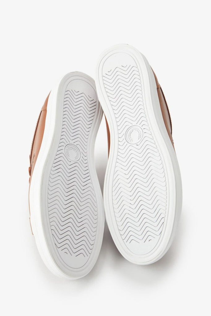 Fred Perry Leather Plimsole Tan-Heroes