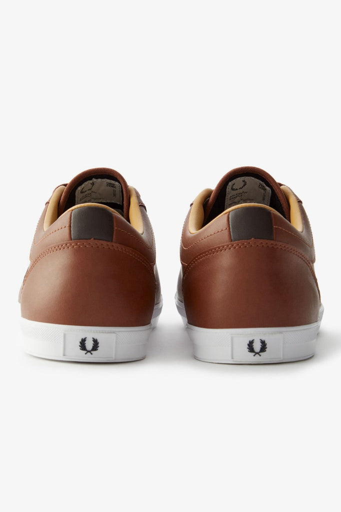Fred Perry Leather Plimsole Tan-Heroes