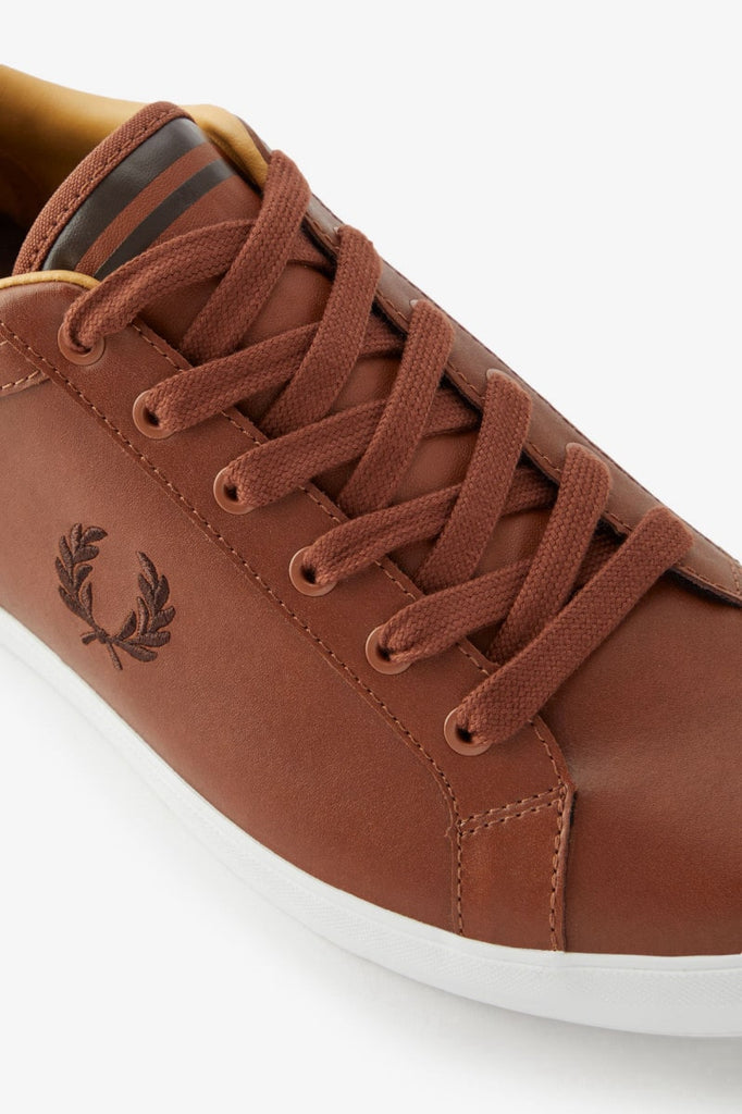 Fred Perry Leather Plimsole Tan-Heroes