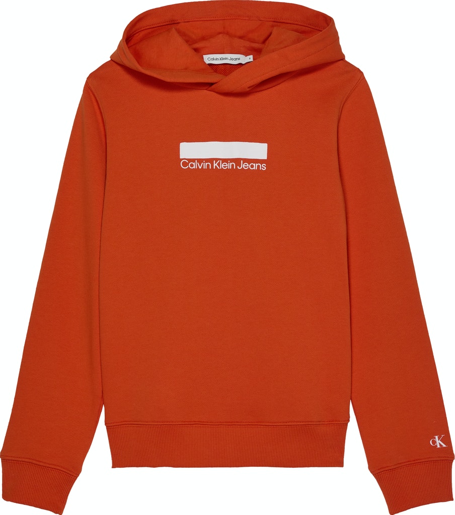 Calvin Klein Jeans Organic Cotton Hoodie Coral Orange-sweat-Heroes