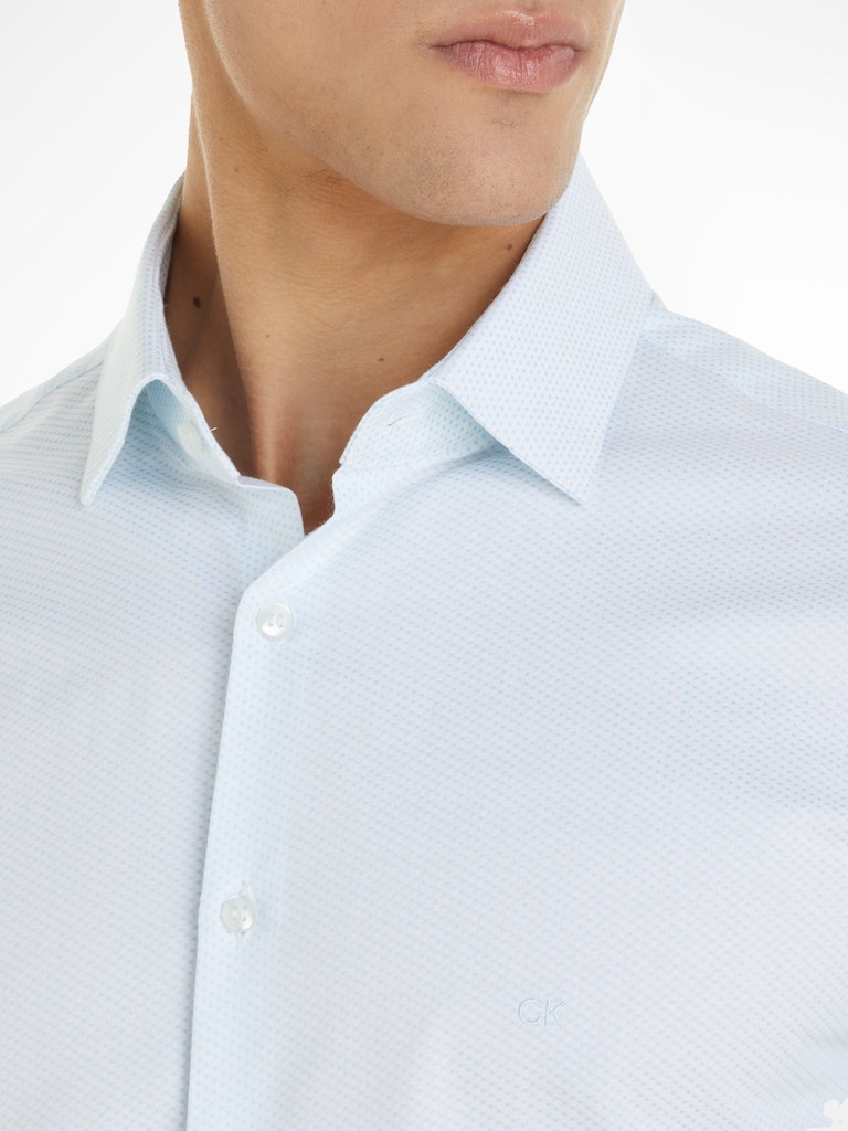 Easy Care Slim Shirt in Blue-shirt-Heroes