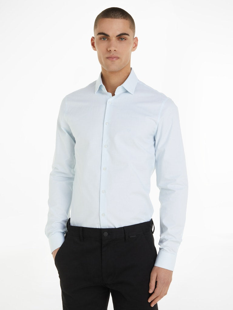 Easy Care Slim Shirt in Blue-shirt-Heroes