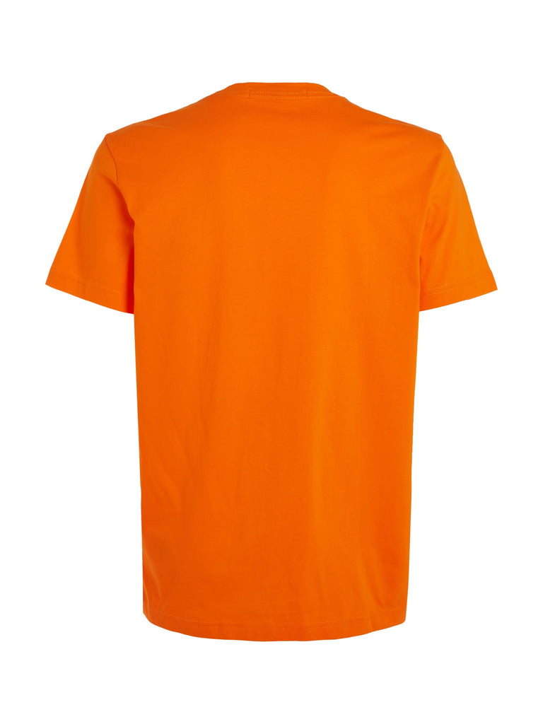 Calvin Klein Jeans Colored Address Small Box Tee Vibrant Orange-t-shirt-Heroes