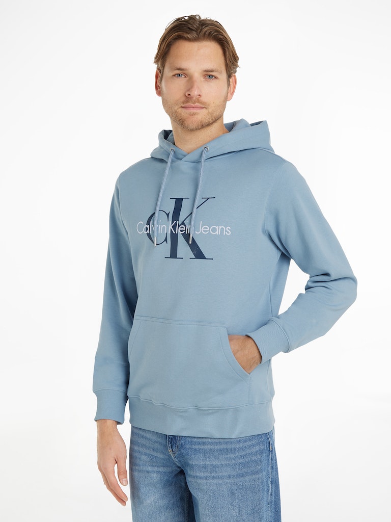 Calvin Klein Jeans Monogram Hoodie Iceland Blue-sweat-Heroes
