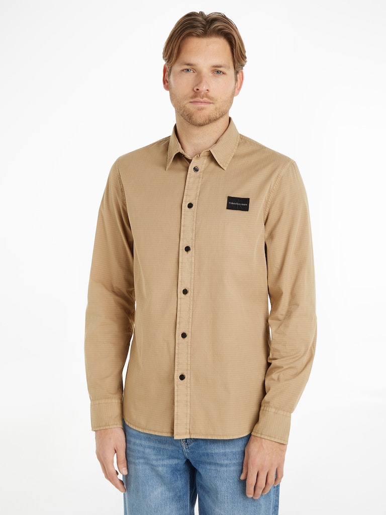 Calvin Klein Gmd Ripstop Shirt Travertin-shirt-Heroes
