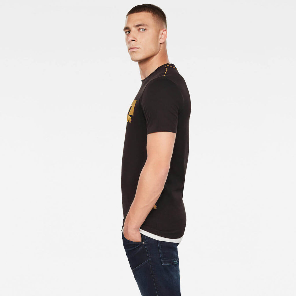G-Star Raw Graphic Slim T-Shirt Black-Heroes