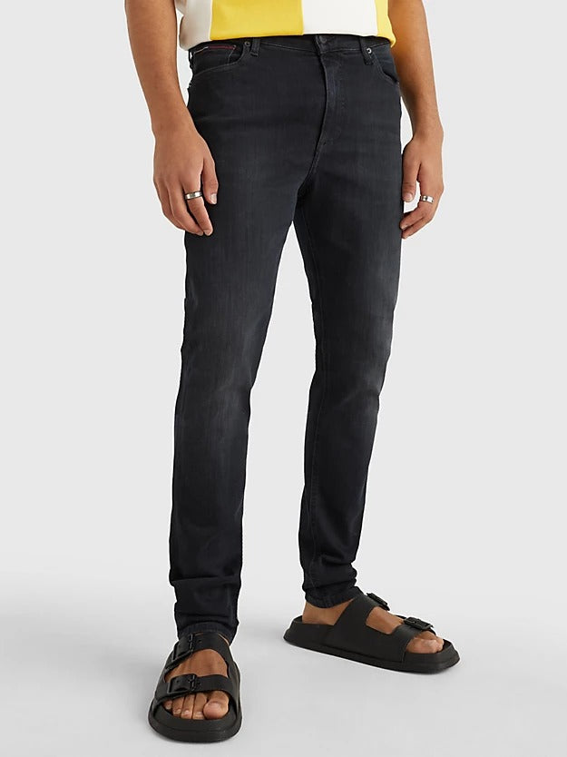 Tommy Jeans Simon Skinny Fit Faded Black Jeans-jeans-Heroes