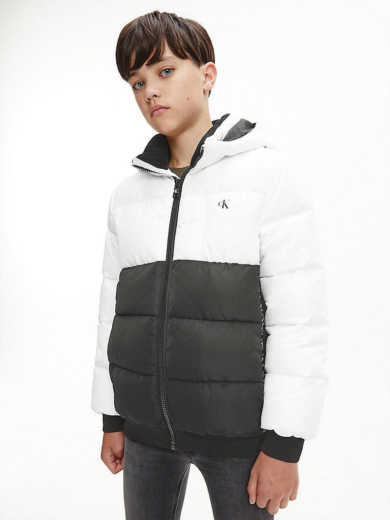 Calvin Klein Teen's Block Puffer Jacket White-Heroes