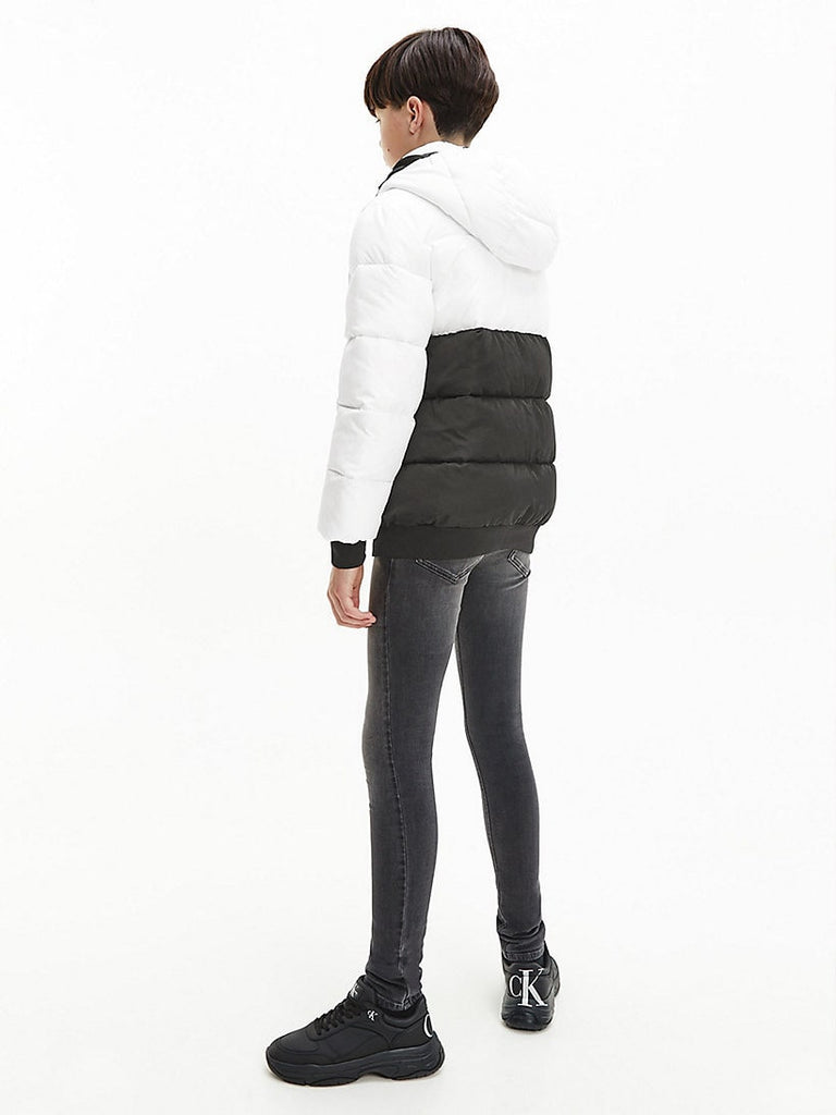 Calvin Klein Teen's Block Puffer Jacket White-Heroes