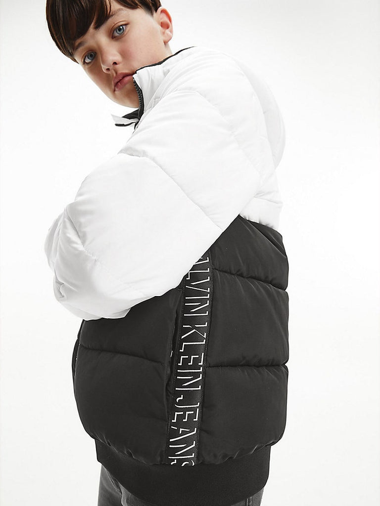 Calvin Klein Teen's Block Puffer Jacket White-Heroes