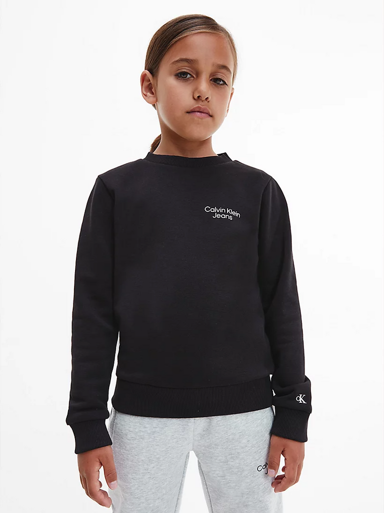 Calvin Klein Organic Cotton Terry Sweatshirt Black-Heroes