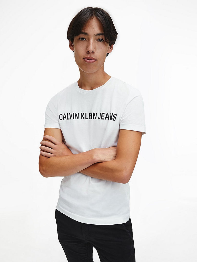 Calvin Klein Organic Cotton Logo Tee White-Heroes