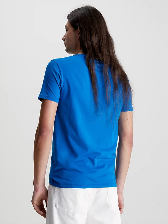 Calvin Klein Jeans Slim Monogram T-Shirt Tarps Blue-t-shirt-Heroes