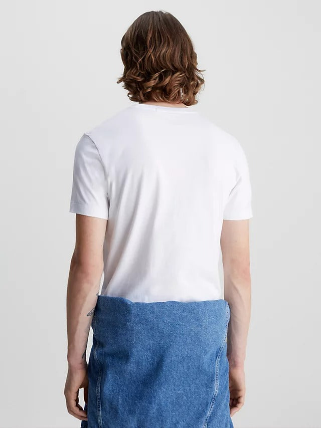 Calvin Klein Jeans Slim Logo T-Shirt Bright White-t-shirt-Heroes