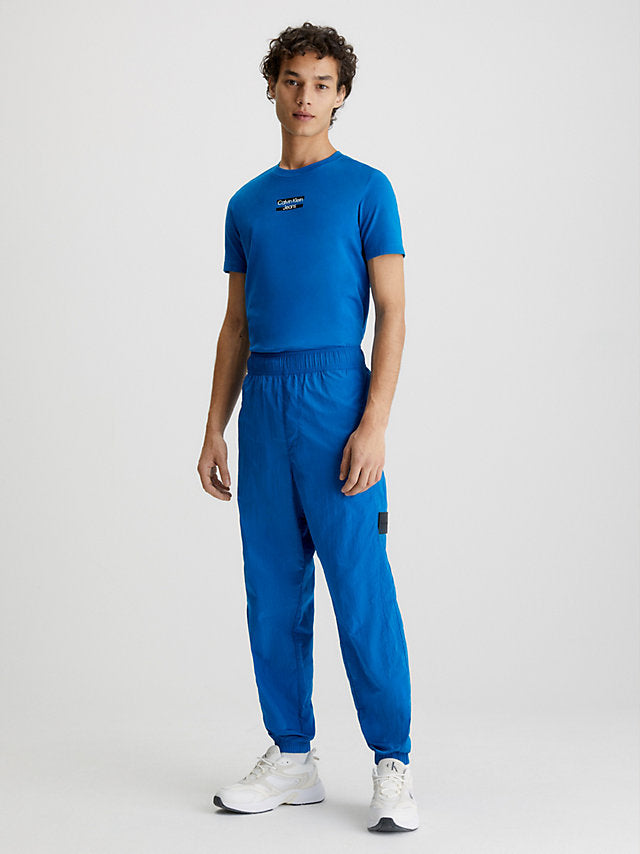 Calvin Klein Jeans Slim Logo T-Shirt Tarps Blue-t-shirt-Heroes