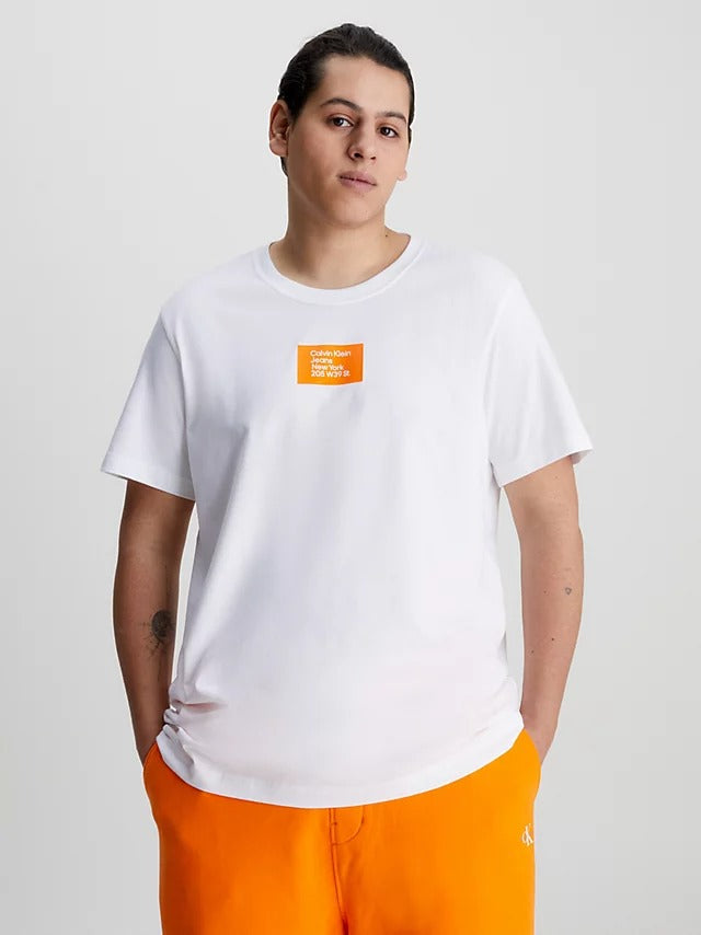 Calvin Klein Jeans Badge T-Shirt Bright White-t-shirt-Heroes