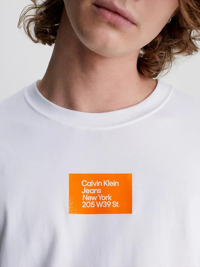 Calvin Klein Jeans Badge T-Shirt Bright White-t-shirt-Heroes