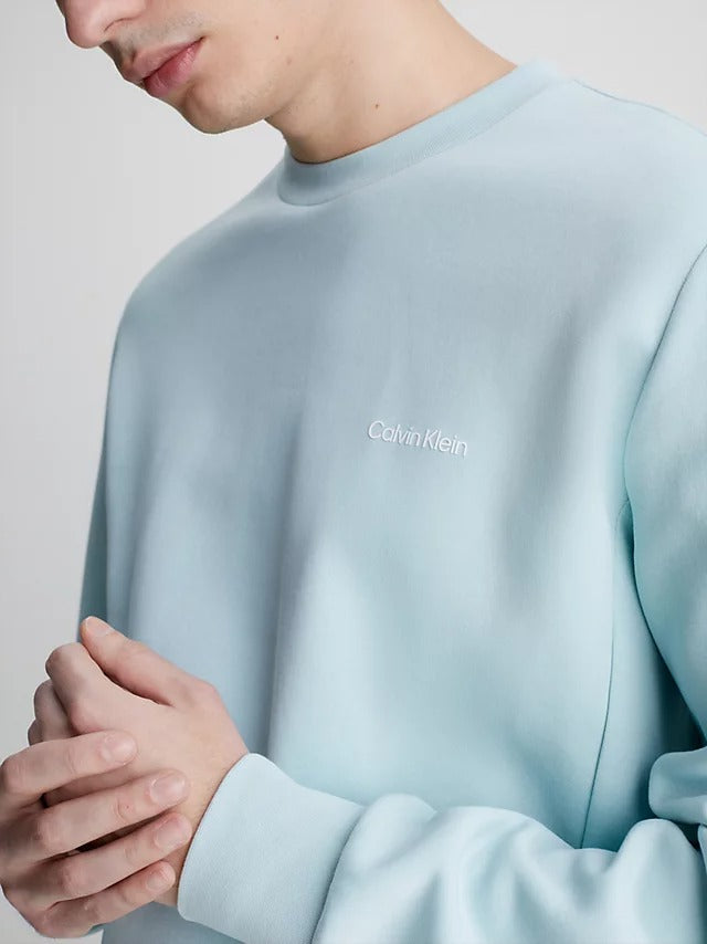 Calvin Klein Recycled Polyester Sweatshirt Ghost Glacier-sweat-Heroes