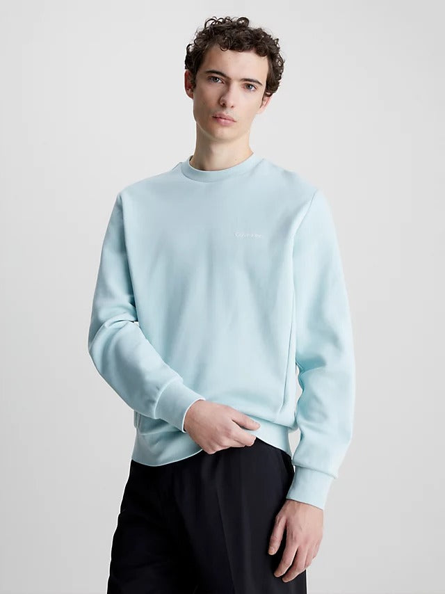 Calvin Klein Recycled Polyester Sweatshirt Ghost Glacier-sweat-Heroes