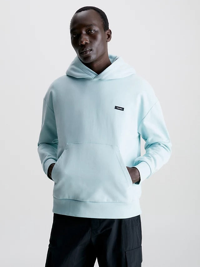 Calvin Klein Relaxed Organic Cotton Hoodie Ghost Glacier-sweat-Heroes