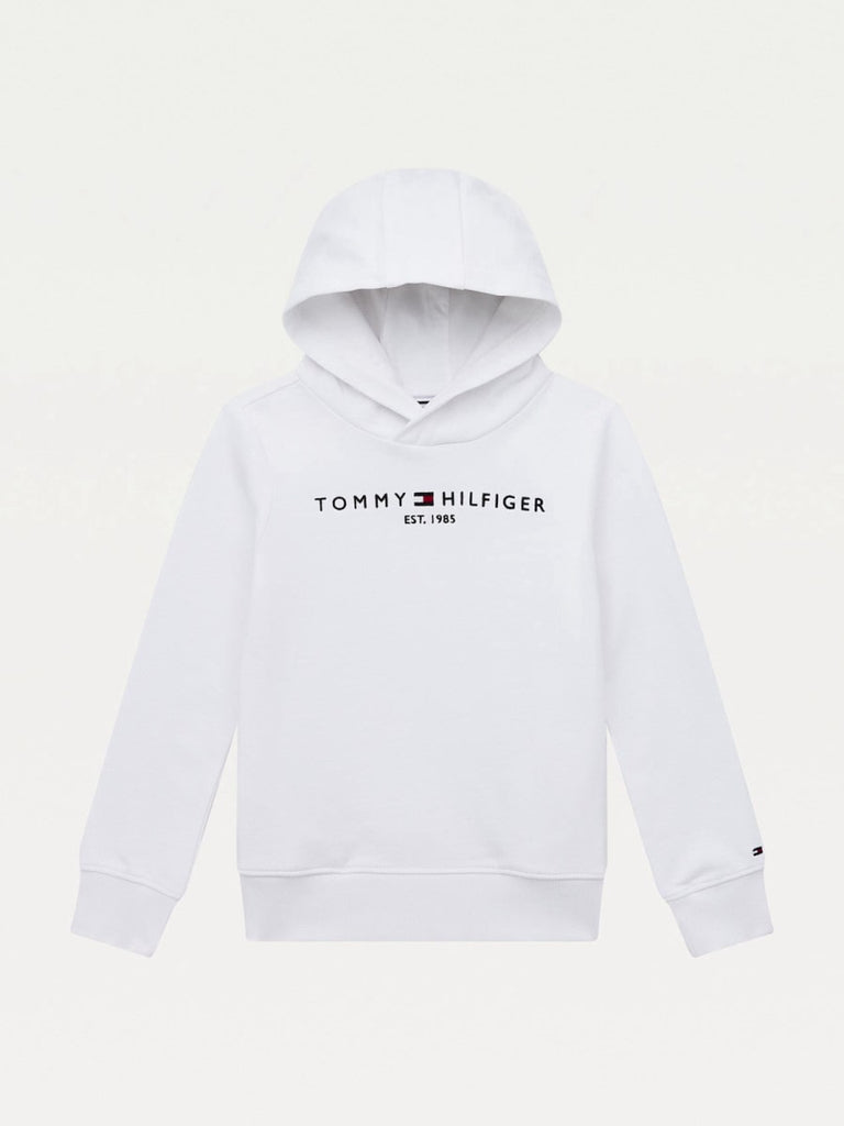 Tommy Hilfiger Boys Essential 1985 Logo Hoodie White-sweatshirts-Heroes