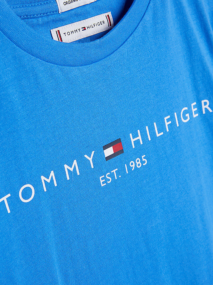 Tommy Hilfiger Essential Logo Dual Gender Jersey T-Shirt Mesmerizing Blue-t-shirt-Heroes