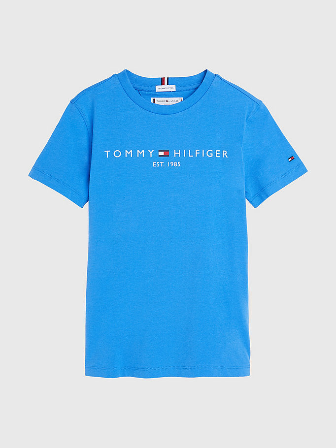 Tommy Hilfiger Essential Logo Dual Gender Jersey T-Shirt Mesmerizing Blue-t-shirt-Heroes