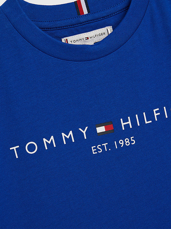 Tommy Hilfiger Dual Gender Essential Logo T-Shirt Cobalt-t-shirt-Heroes