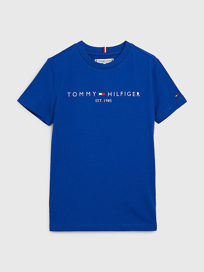 Tommy Hilfiger Dual Gender Essential Logo T-Shirt Cobalt-t-shirt-Heroes