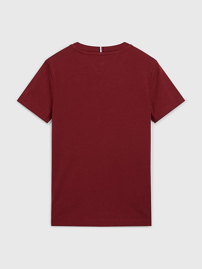 Tommy Hilfiger Dual Gender Essential Logo T-Shirt Rouge-t-shirt-Heroes