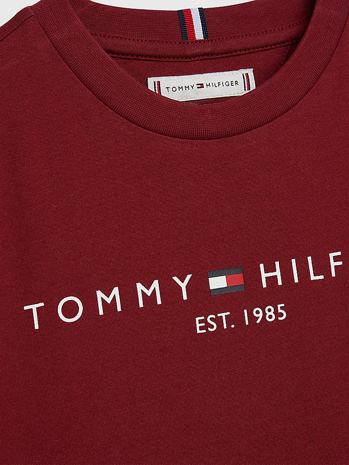 Tommy Hilfiger Dual Gender Essential Logo T-Shirt Rouge-t-shirt-Heroes