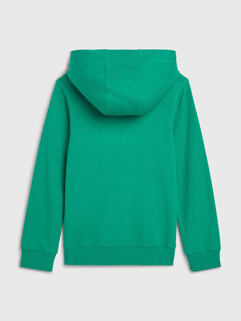 Tommy Hilfiger Essential Dual Gender Terry Hoody Green Malachite-sweat-Heroes