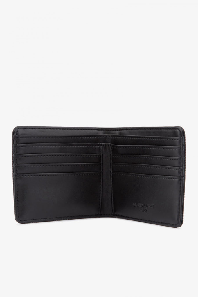Fred Perry Pique Textured Wallet Black-wallet-Heroes