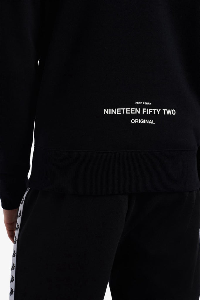 Fred Perry Embroidered Sweatshirt Black-Heroes