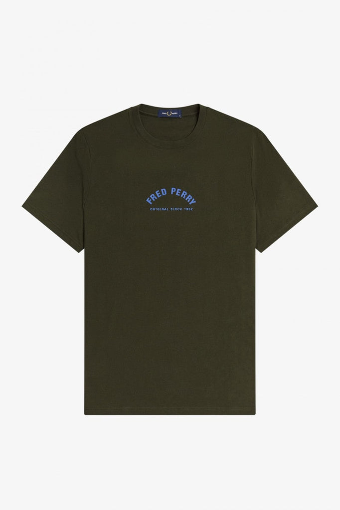 Fred Perry Crew Neck Cotton Tee Green-Heroes