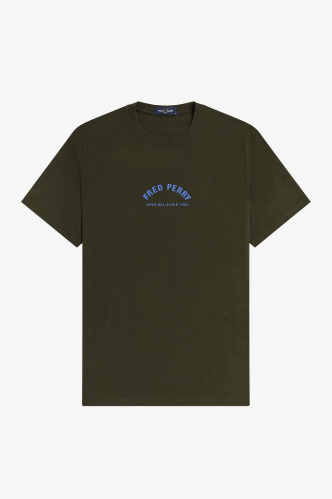 Fred Perry Crew Neck Cotton Tee Green-Heroes