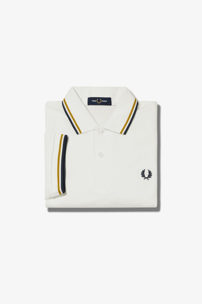 Fred Perry Twin Tipped Polo White-Heroes