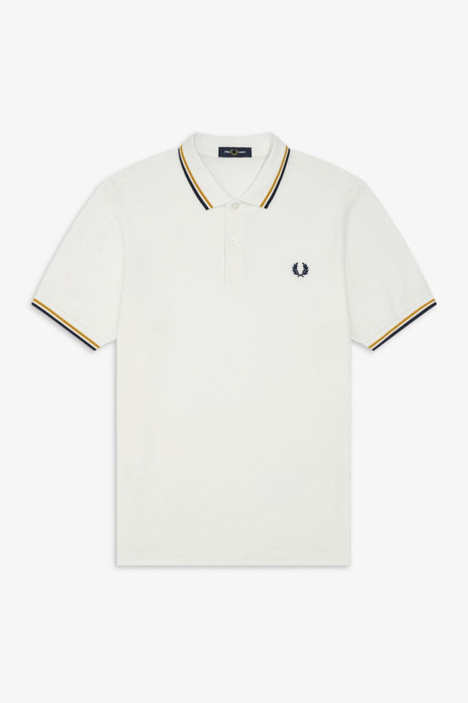 Fred Perry Twin Tipped Polo White-Heroes