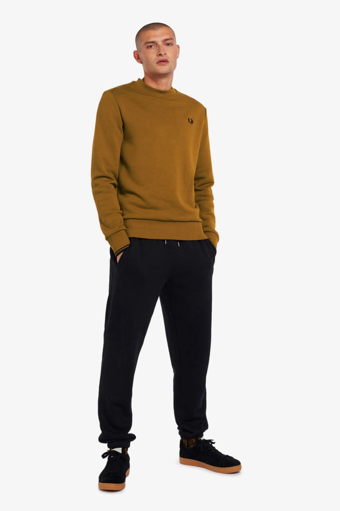 Fred Perry Crew Neck Sweatshirt Caramel-sweat-Heroes