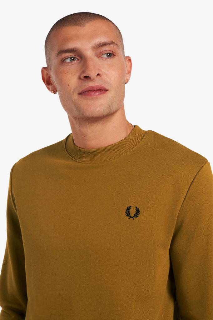 Fred Perry Crew Neck Sweatshirt Caramel-sweat-Heroes