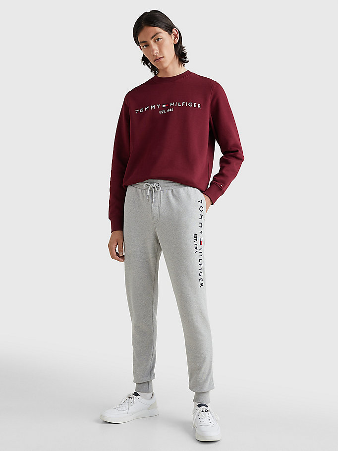 Tommy Hilfiger Logo Drawstring Joggers Light Grey Heather-jogger-Heroes