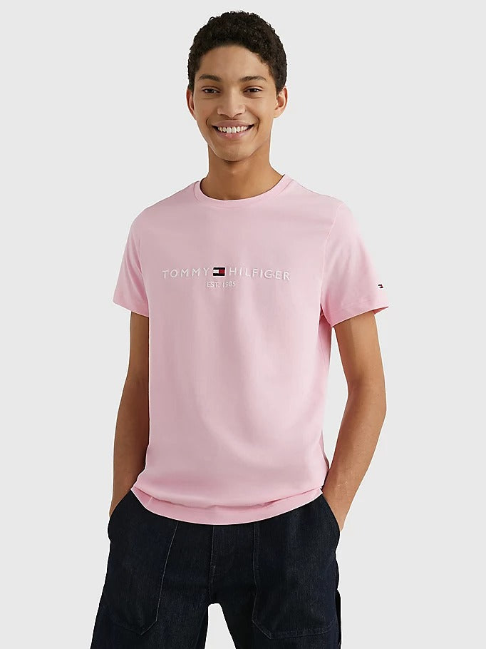 Tommy Hilfiger Slim Fit Logo T-Shirt Classic Pink-t-shirt-Heroes