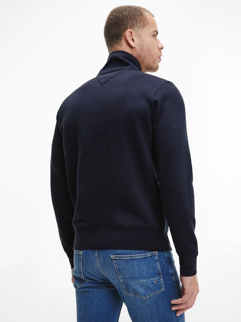 Tommy Hilfiger Logo Mockneck Navy-sweat fit mwear-Heroes