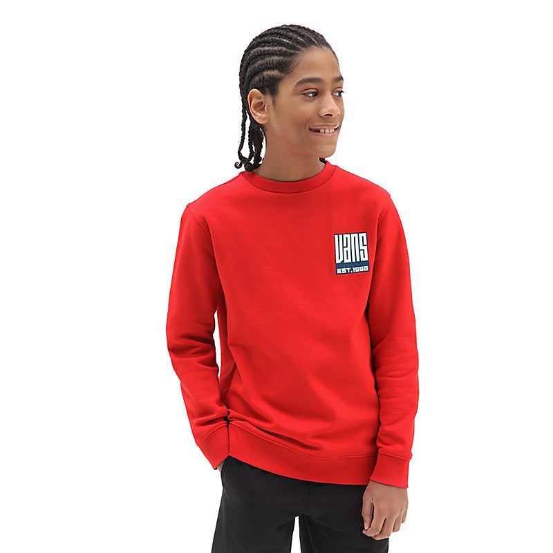 Vans Boys Maze Crew Sweater Red-Heroes