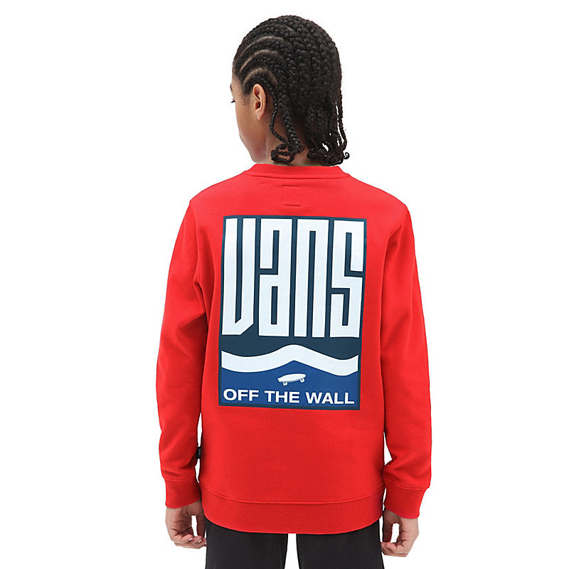 Vans Boys Maze Crew Sweater Red-Heroes