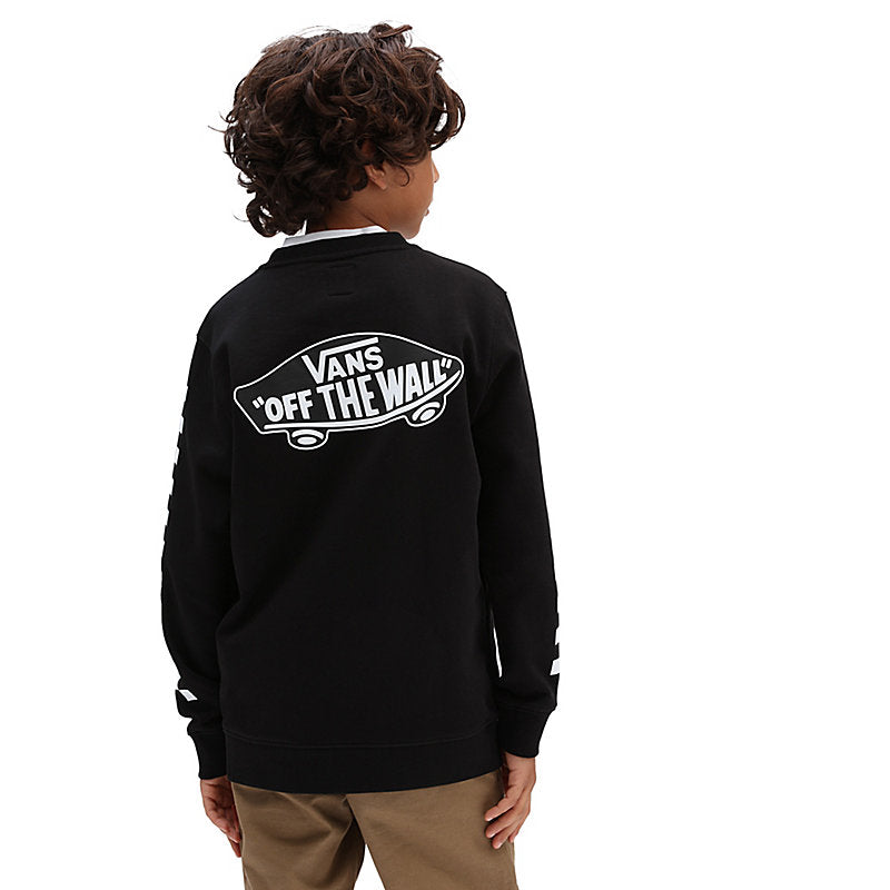 Vans Boys Exposition Check Crew Pullover Black-sweat-Heroes