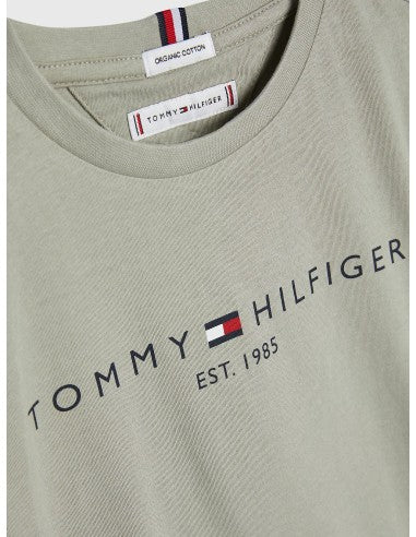 Tommy Hilfiger Essential Logo Dual Gender Jersey T-Shirt Savannah Sand-t-shirt-Heroes